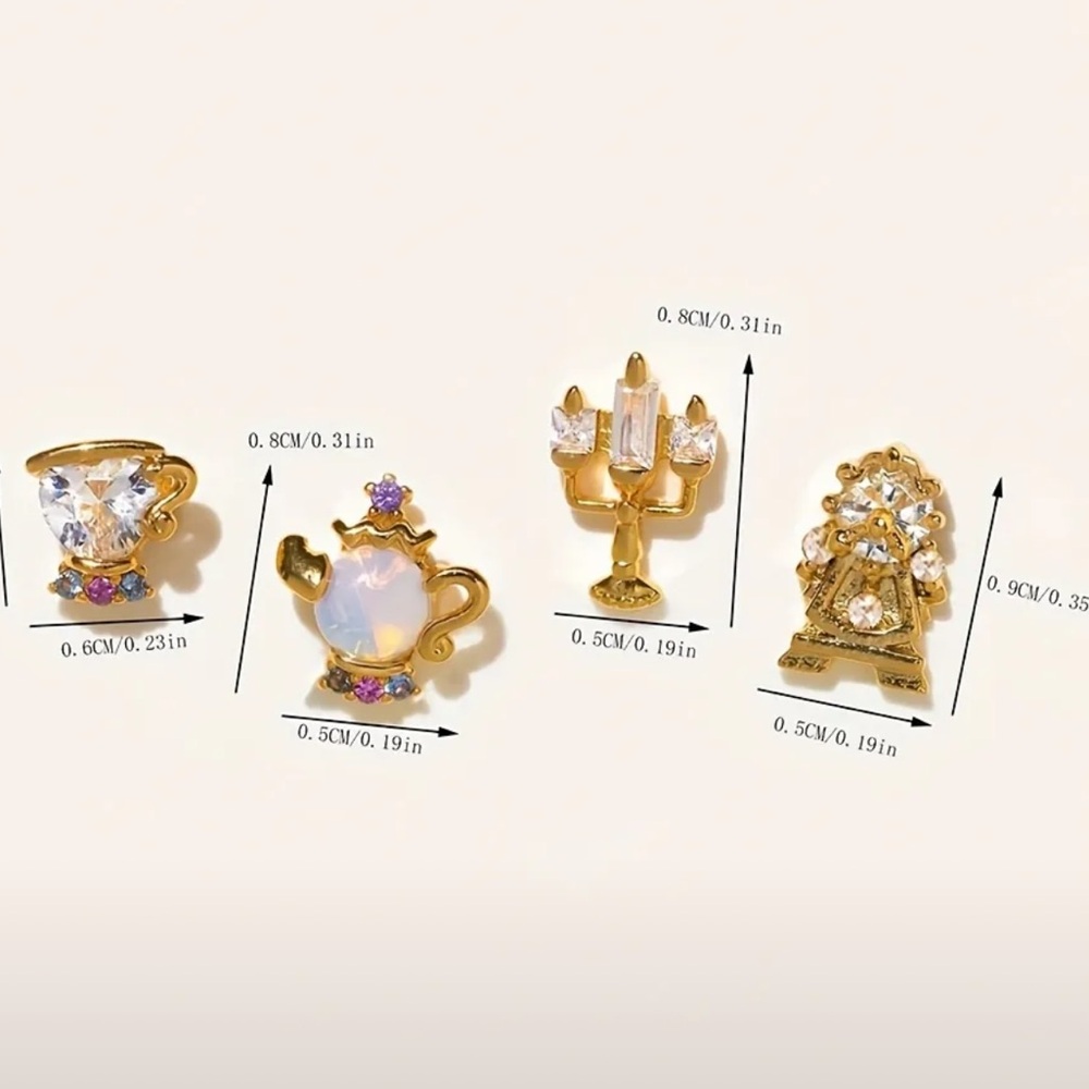 Disney’s Beauty And The Beast Earring Set, Beauty… - image 2